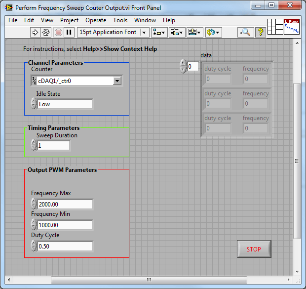 Frequency Sweep Counter Output with DAQmx NI Community